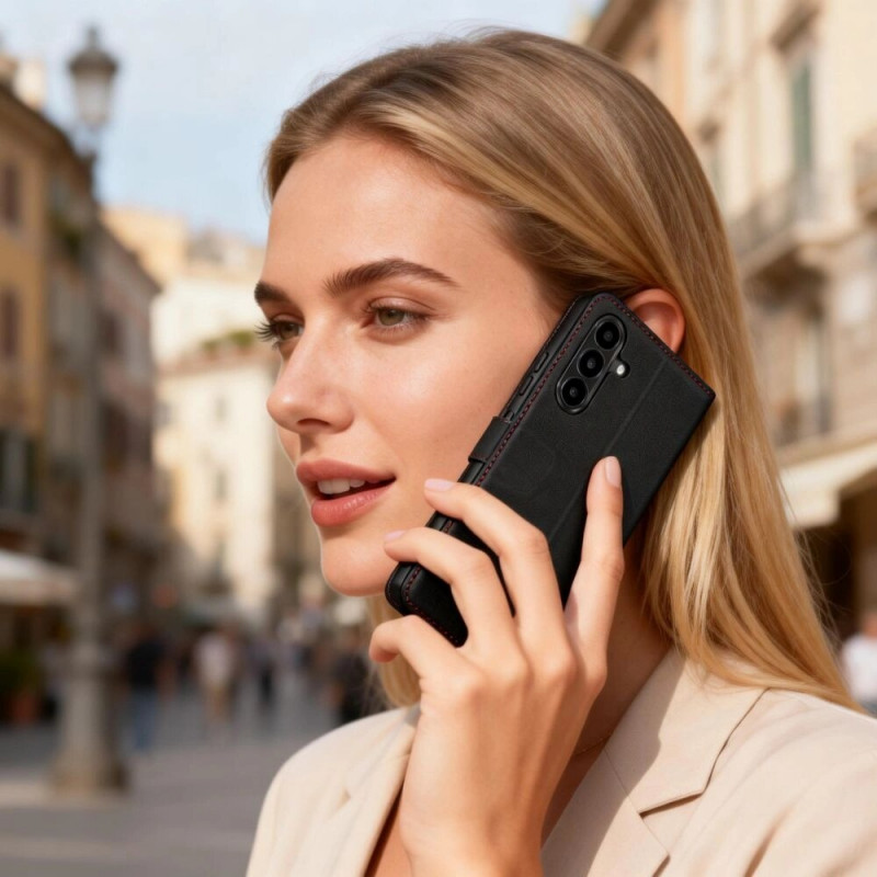 Etui portfel Tech-Protect dla Samsung Galaxy A57 5G, czarno-czerwone