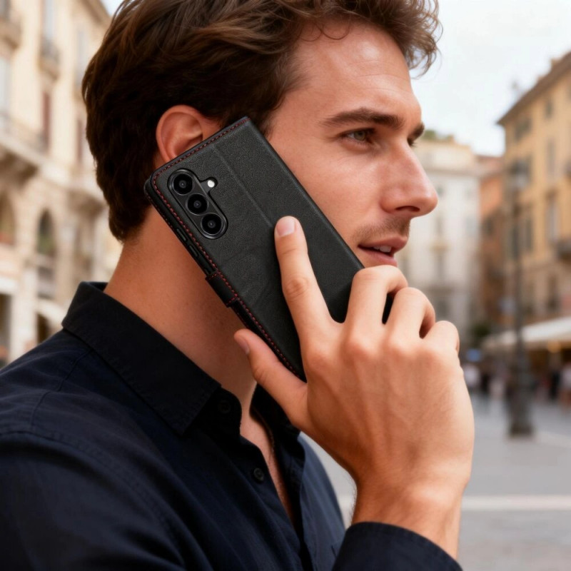 Etui portfel Tech-Protect dla Samsung Galaxy A57 5G, czarno-czerwone