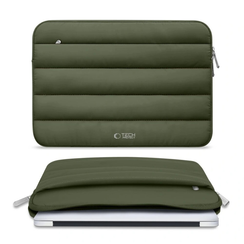 Tech-Protect Fluffy etui na laptopa 15-16", Army Green