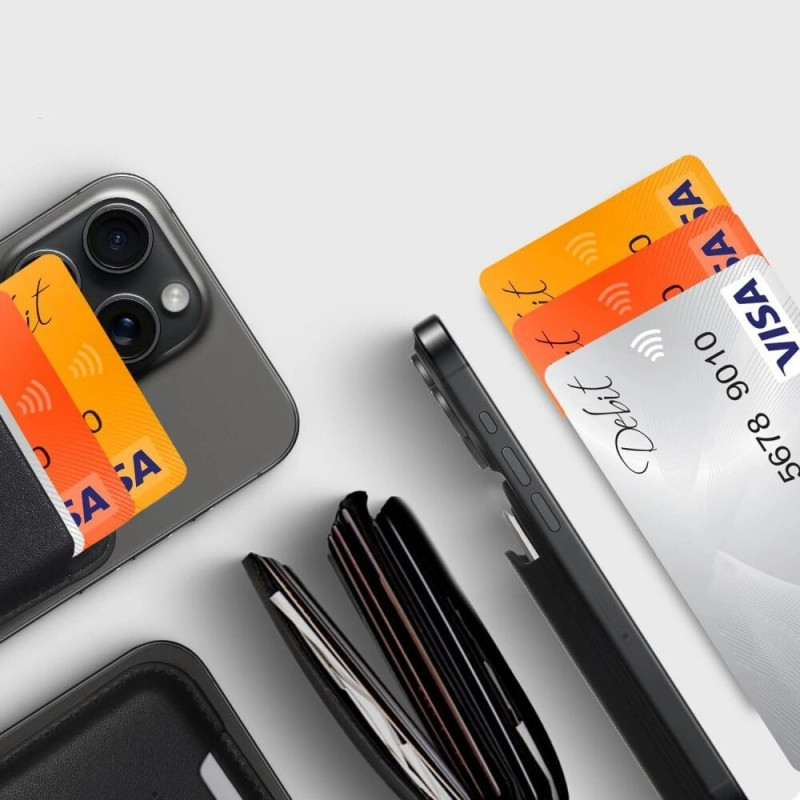 Tech-Protect MagWallet MagSafe uniwersalny magnetyczny uchwyt na karty lub dokumenty, czarny