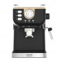 Taurus Onyx Moka ekspres do kawy kolbowy z drewnem 1050 W 20 bar, drewno/czarny/srebrny
