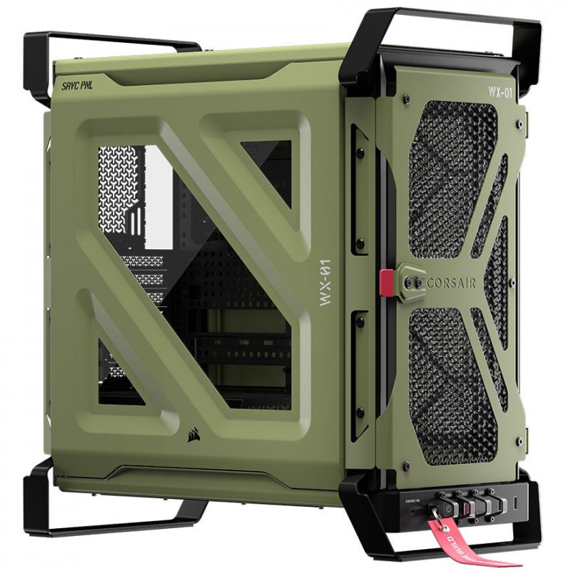 Corsair WARTHOG Performance obudowa Mid-Tower CC-9011350-WW, E-ATX, hartowane szkło panel boczny, zielona