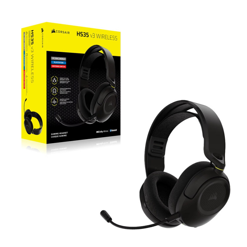 Corsair HS35 V3 Bezprzewodowy zestaw słuchawkowy do PlayStation CA-9011410-WW, Carbon