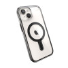 Etui Speck Presidio Perfect-Clear ClickLock & MagSafe SPK526 do Apple iPhone 15 / 14 / 13, Clear / Frosted Black / Slate Grey