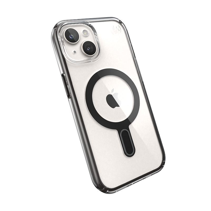 Etui Speck Presidio Perfect-Clear ClickLock & MagSafe SPK526 do Apple iPhone 15 / 14 / 13, Clear / Frosted Black / Slate Grey