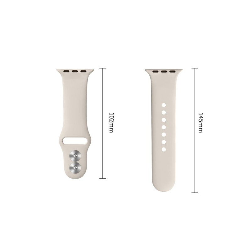 Tech-Protect pasek silikonowy do Apple Watch 8 / 9 / 10 / 11 / 12 / SE / Ultra 44/45/46/49 mm, Starlight