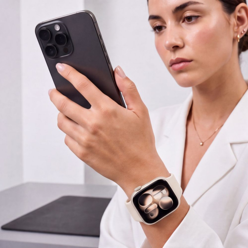 Tech-Protect pasek silikonowy do Apple Watch 8 / 9 / 10 / 11 / 12 / SE / Ultra 44/45/46/49 mm, Starlight