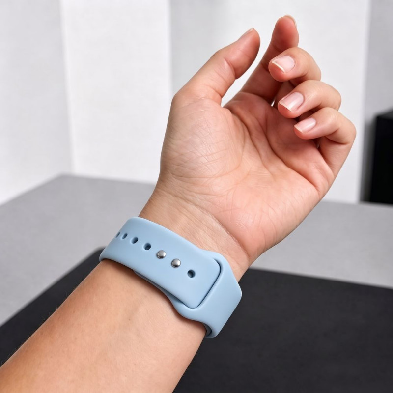 Tech-Protect pasek silikonowy do Apple Watch 8 / 9 / 10 / 11 / 12 / SE / Ultra 44/45/46/49 mm, Blue Jeans