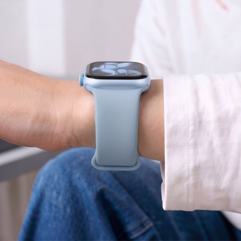 Tech-Protect pasek silikonowy do Apple Watch 8 / 9 / 10 / 11 / 12 / SE / Ultra 44/45/46/49 mm, Blue Jeans