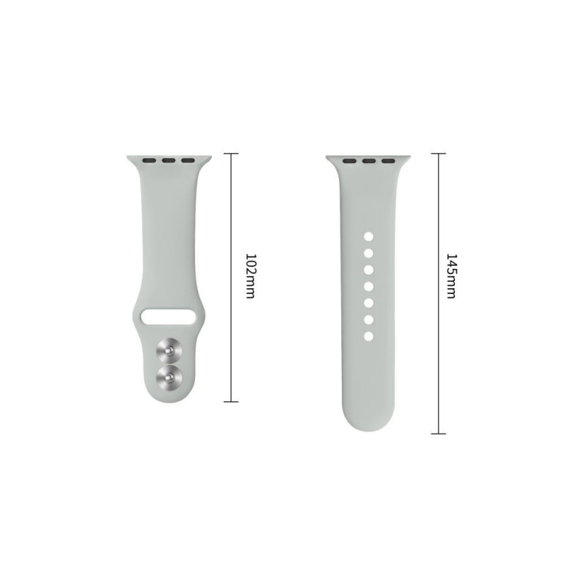 Tech-Protect pasek silikonowy do Apple Watch 8 / 9 / 10 / 11 / 12 / SE / Ultra 44/45/46/49 mm, Lunar Grey