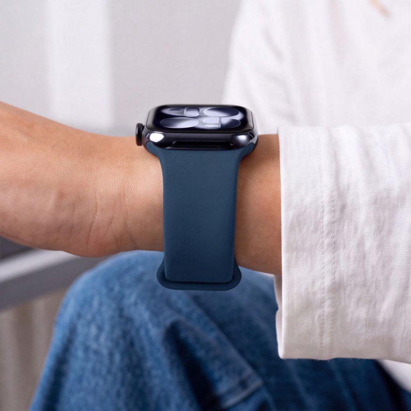 Tech-Protect pasek silikonowy do Apple Watch 8 / 9 / 10 / 11 / 12 / SE / Ultra 44/45/46/49 mm, Navy Blue