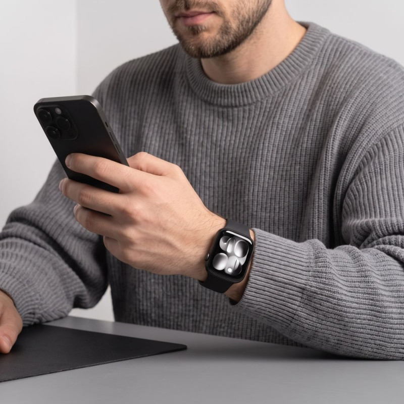 Tech-Protect pasek silikonowy do Apple Watch 8 / 9 / 10 / 11 / 12 / SE / Ultra 44/45/46/49 mm, czarny