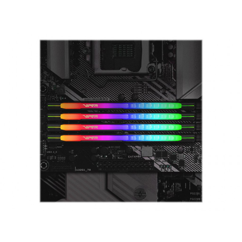 Patriot Extreme Performance Viper Steel RGB DDR4 DIMM 16 GB, DDR4-3200, czarny