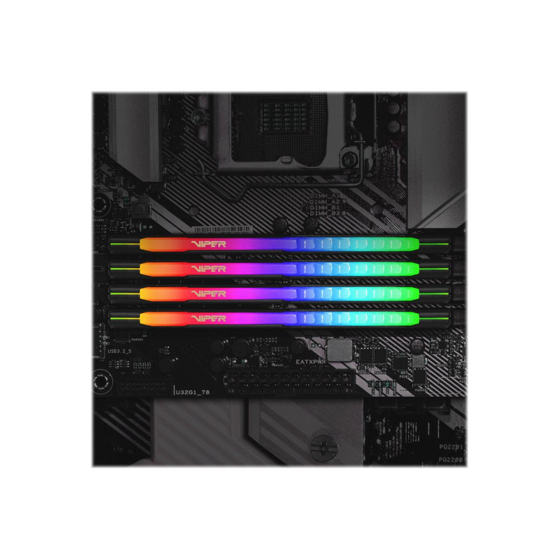 Patriot Extreme Performance Viper Steel RGB DDR4 DIMM 16 GB, DDR4-3200, czarny