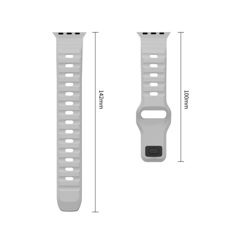 Tech-Protect Silicone Line Apple Watch 8 / 9 / 10 / 11 / 12 / SE / Ultra 44/45/46/49 mm pasek, Lunar Grey