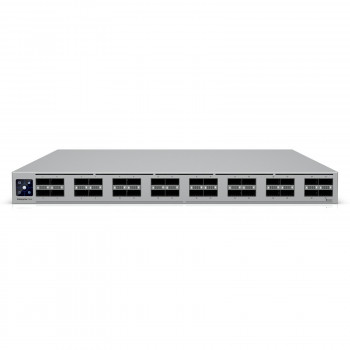 Ubiquiti UniFi Switch 32x QSFP28 100 Gbit, zarządzalny, do montażu w szafie rack 19", ekran dotykowy 1.3"