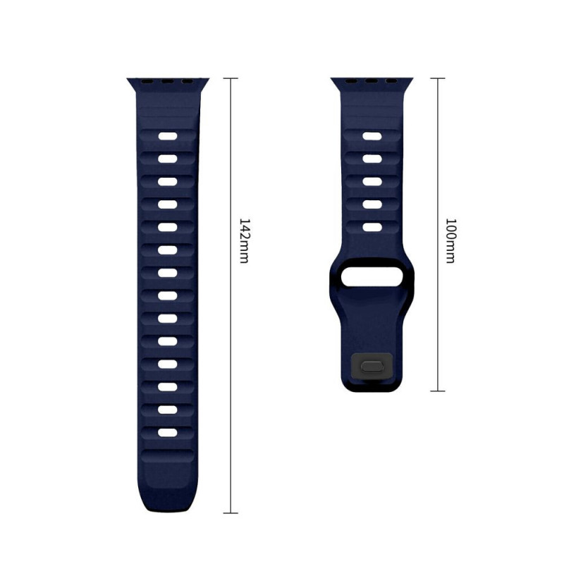 Tech-Protect Silicone Line Apple Watch 8 / 9 / 10 / 11 / 12 / SE / Ultra 44/45/46/49 mm pasek, Atlantic Blue