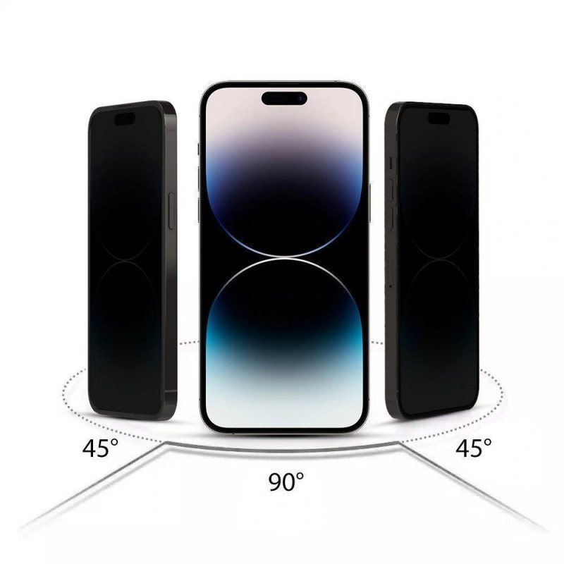 Tech-Protect Anti Spy Glass Pro+ szkło hartowane prywatyzujące do Apple iPhone 17e / 16e / 14 / 13 Pro / 13 (2 szt.), czarny