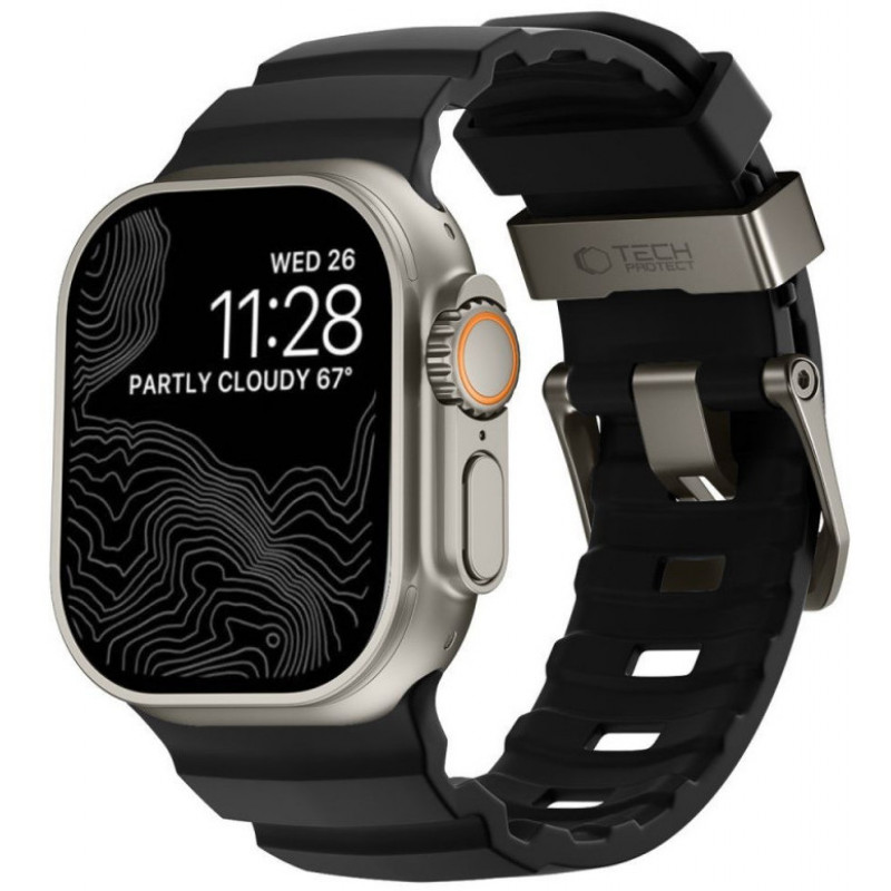 Tech-Protect Motion Apple Watch 8 / 9 / 10 / 11 / 12 / SE / Ultra 44/45/46/49 mm pasek, czarny