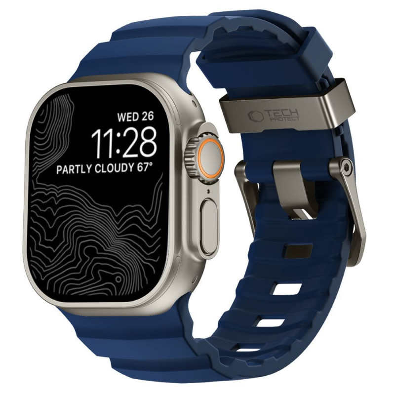 Tech-Protect Motion Apple Watch 8 / 9 / 10 / 11 / 12 / SE / Ultra 44/45/46/49 mm pasek, Nautical Blue