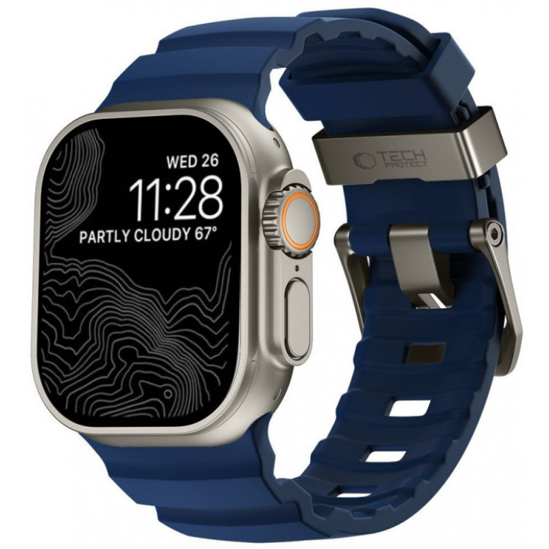 Tech-Protect Motion Apple Watch 8 / 9 / 10 / 11 / 12 / SE / Ultra 44/45/46/49 mm pasek, Nautical Blue