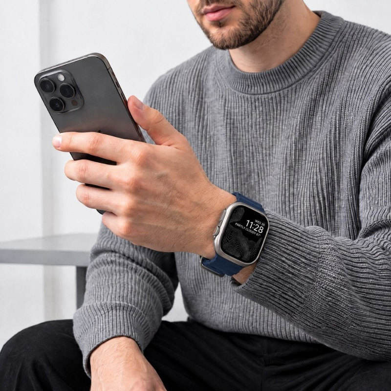 Tech-Protect Motion Apple Watch 8 / 9 / 10 / 11 / 12 / SE / Ultra 44/45/46/49 mm pasek, Nautical Blue