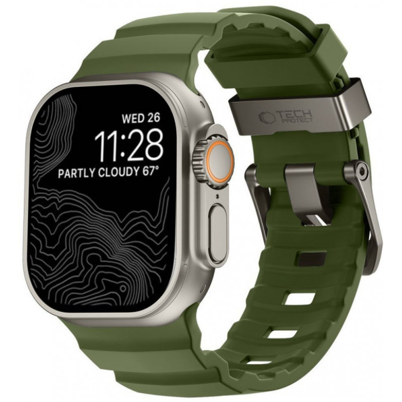 Tech-Protect Motion Apple Watch 8 / 9 / 10 / 11 / 12 / SE / Ultra 44/45/46/49 mm pasek, Tactical Green