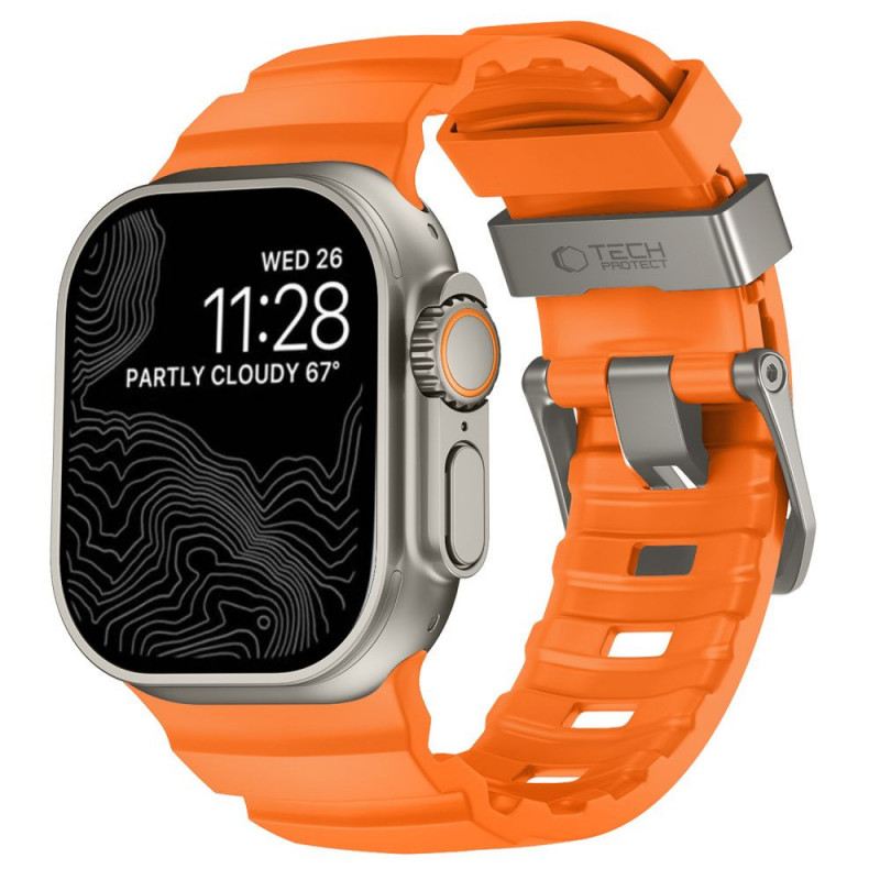 Tech-Protect Motion pasek do Apple Watch 8 / 9 / 10 / 11 / 12 / SE / Ultra 44/45/46/49 mm, Signal Orange
