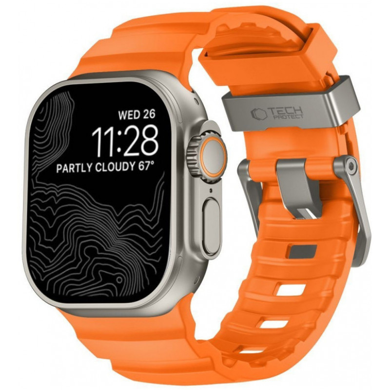Tech-Protect Motion pasek do Apple Watch 8 / 9 / 10 / 11 / 12 / SE / Ultra 44/45/46/49 mm, Signal Orange