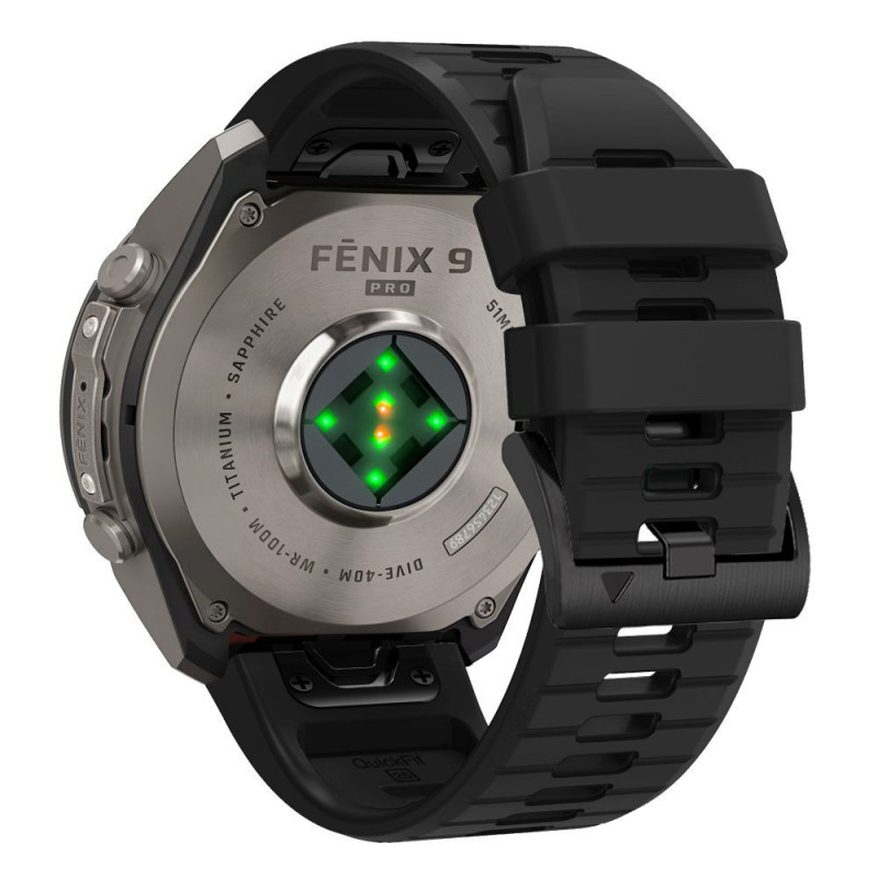 Tech-Protect Silikonowy pasek Garmin Fenix 5 / 6 / 6 Pro / 7 / 8 / 8 Pro / E / 9 / 9 Pro 51 mm, Obsidian Black