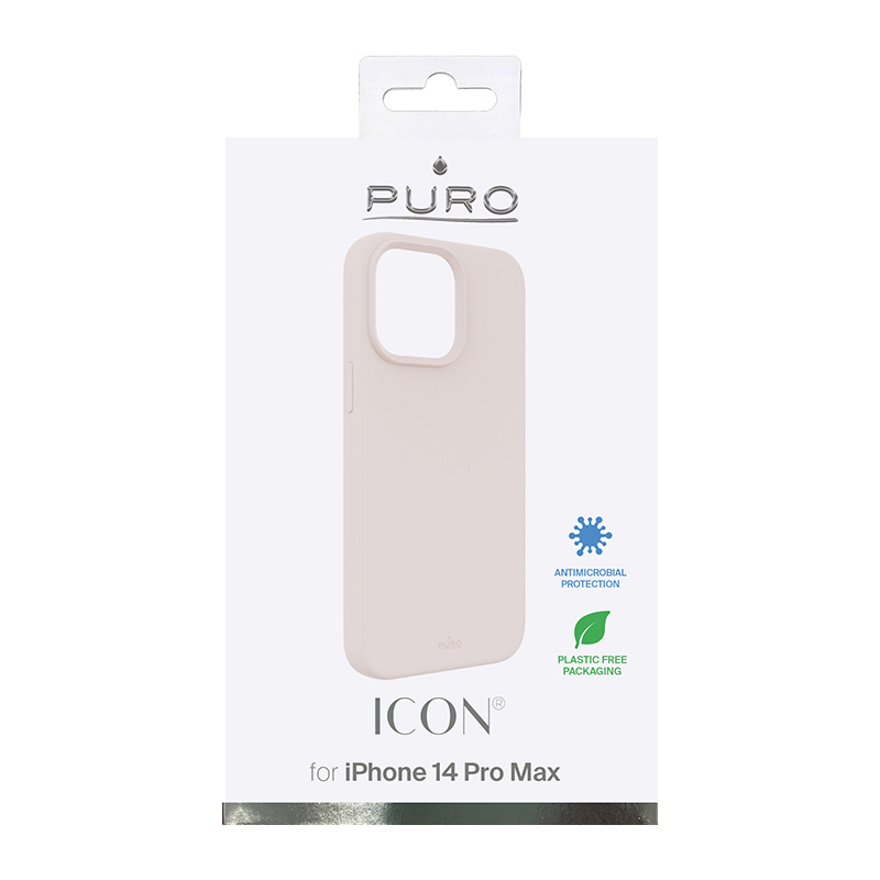 Puro ICON Antimicrobial Cover do Apple iPhone 14 Pro Max, Pink Sand