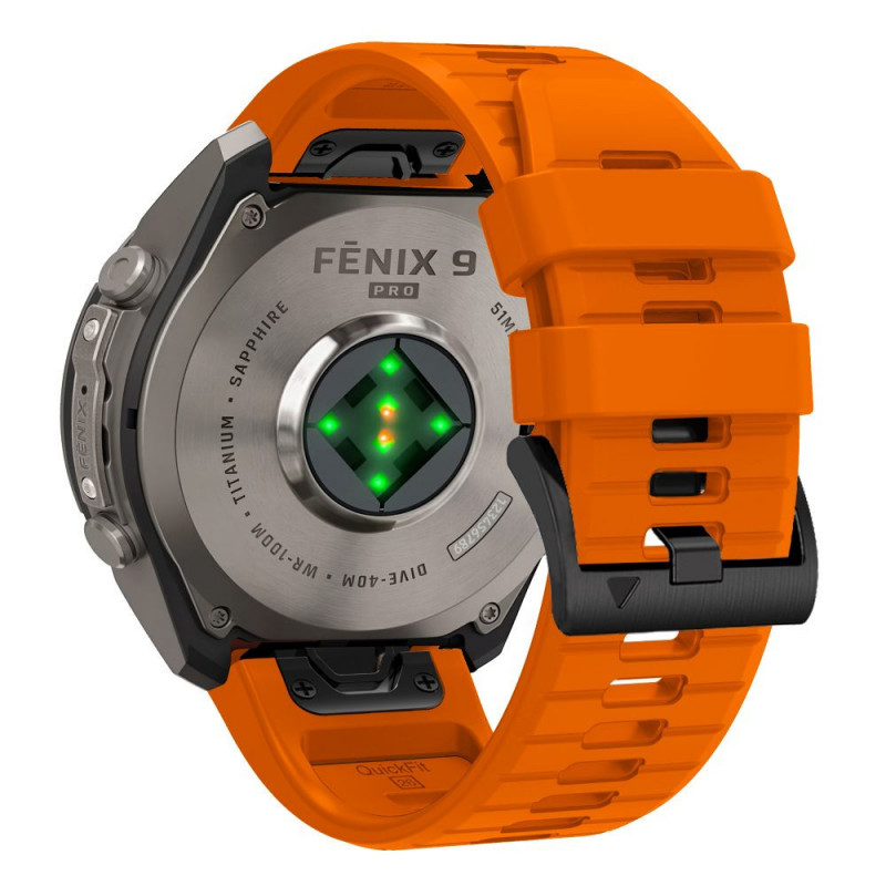 Tech-Protect Silicone Garmin Fenix 5 / 6 / 6 Pro / 7 / 8 / 8 Pro / E / 9 / 9 Pro 51 mm pasek, Signal Orange