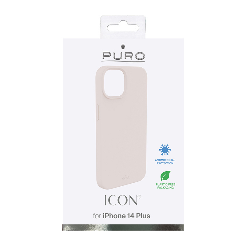 Puro ICON Antimicrobial Cover do Apple iPhone 14 Plus / 15 Plus, Pink Sand