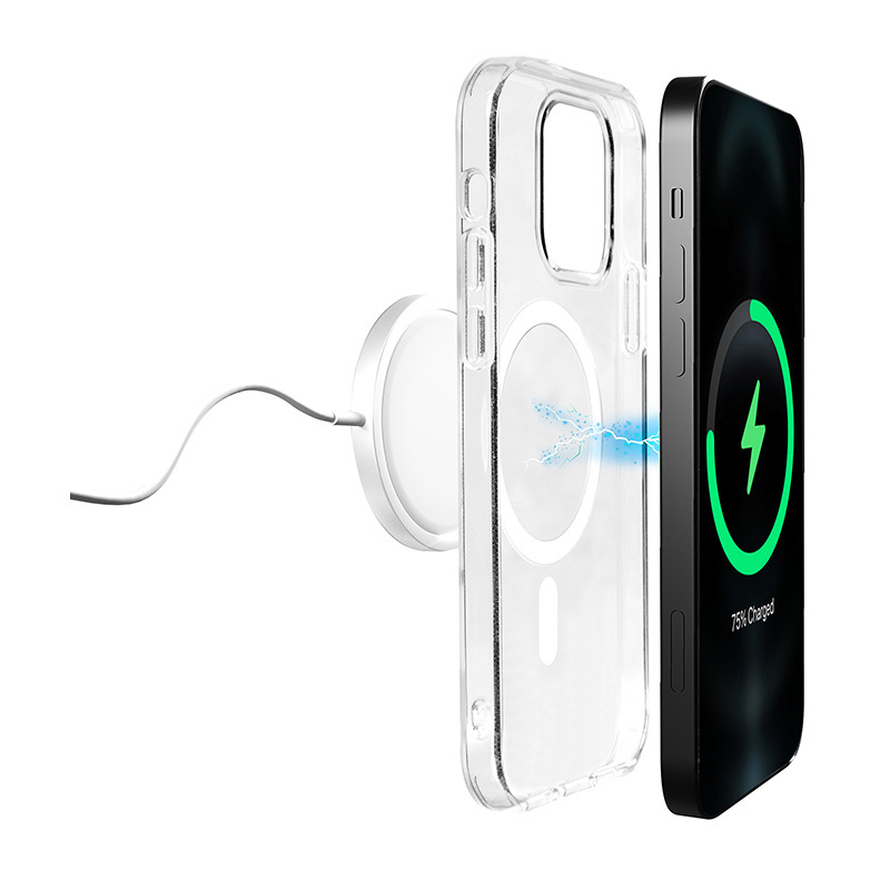 Etui Puro Litemag MagSafe do Apple iPhone 14 Plus / 15 Plus, przezroczyste