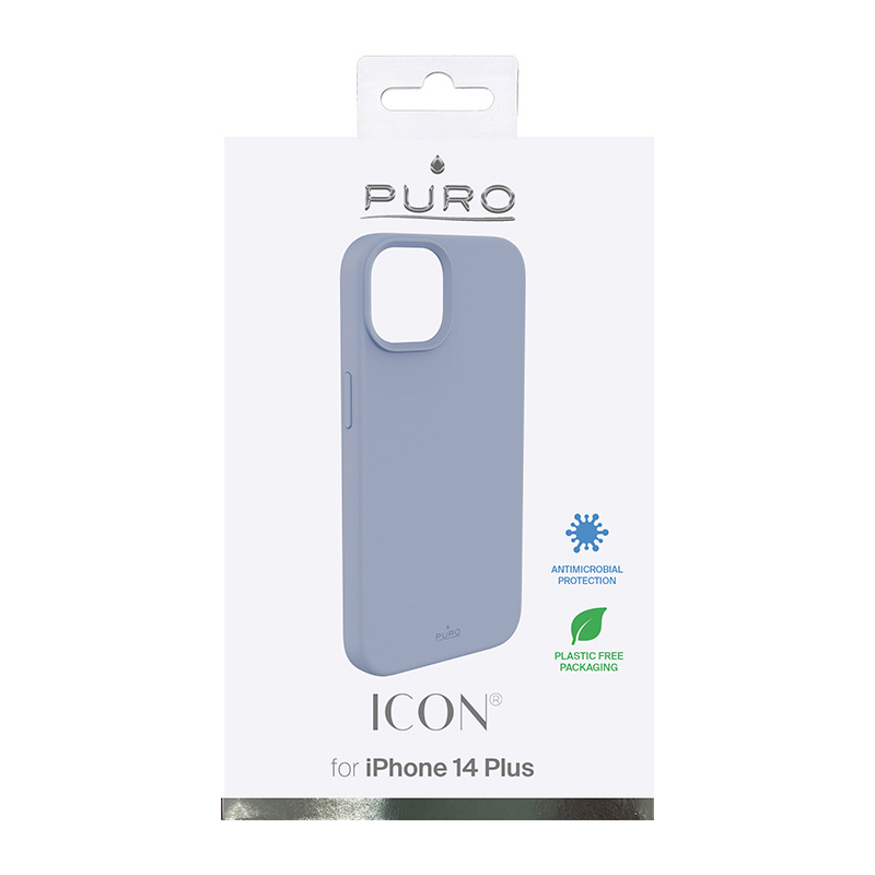 Puro ICON Antimicrobial Cover etui antybakteryjne dla Apple iPhone 14 Plus / 15 Plus, Sierra Blue