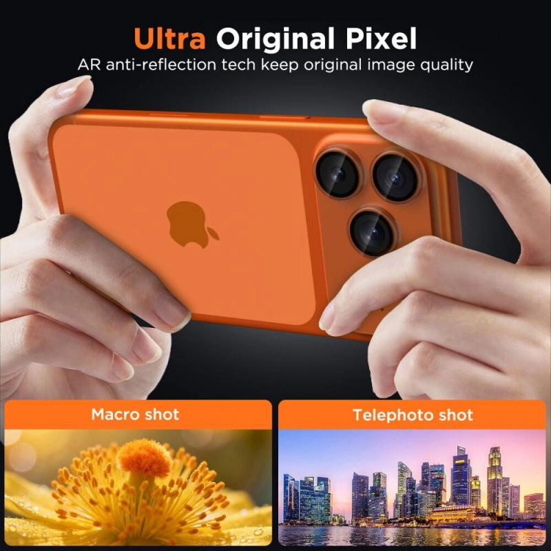 Tech-Protect Camfull Fit+ osłona aparatu na Apple iPhone 17 Pro, Matte Clear