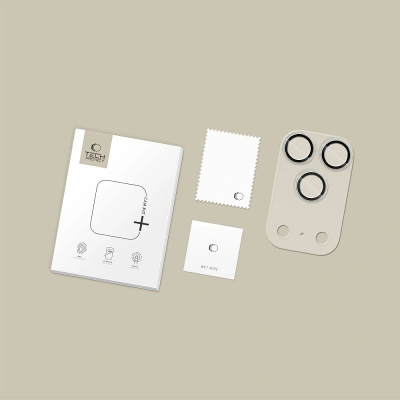 Tech-Protect Camfull Fit+ osłona aparatu na Apple iPhone 17 Pro, Matte Clear