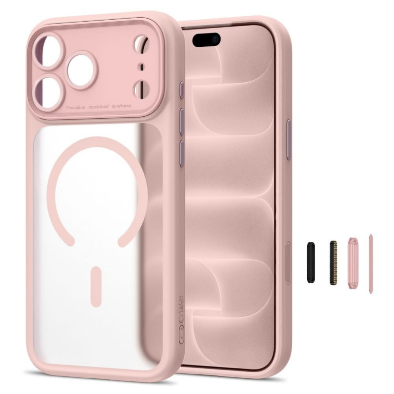 Tech-Protect MagPeak MagSafe CC etui na Apple iPhone 17 Pro Max / 18 Pro Max THP6115, matowy róż