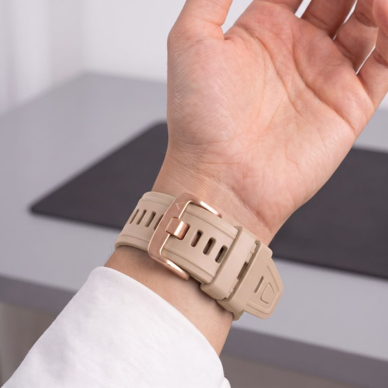 Pasek do zegarka Tech-Protect Silicone do Garmin Fenix 5s / 5s Plus / 6s / 6s Pro / 7s / 8 / 9 / 9 Pro 43 mm, Walnut