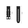 Pasek do zegarka Tech-Protect Silicone do Garmin Fenix 5 / 6 / 6 Pro / 7 / 8 / 8 Pro / E / 9 / 9 Pro 47 mm, Obsidian Black