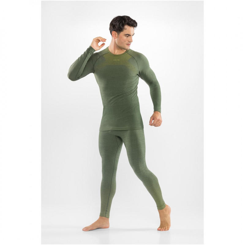 Viking Altis Man Set zestaw bielizny termoaktywnej męskiej z merino, ciemnozielony, XL