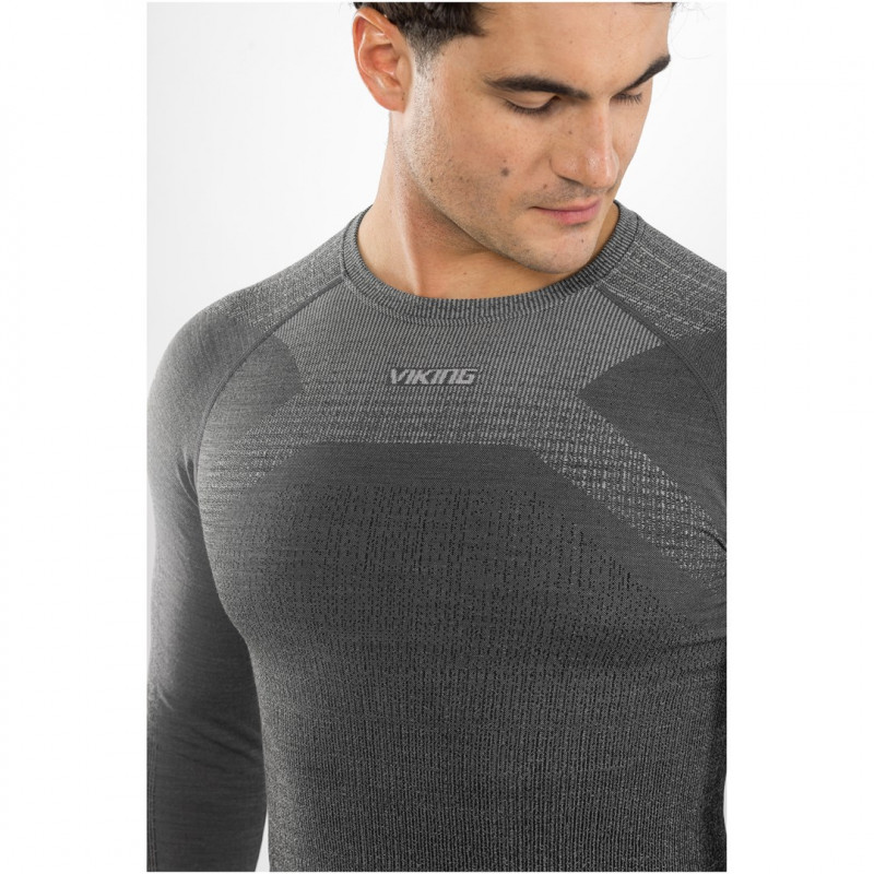 Viking Altis Man Set zestaw bielizny termoaktywnej męskiej z merino, czarny, L