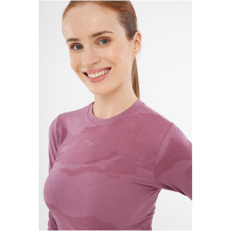 Viking Altis Lady Set damski zestaw bielizny termoaktywnej z merino, różowy, M