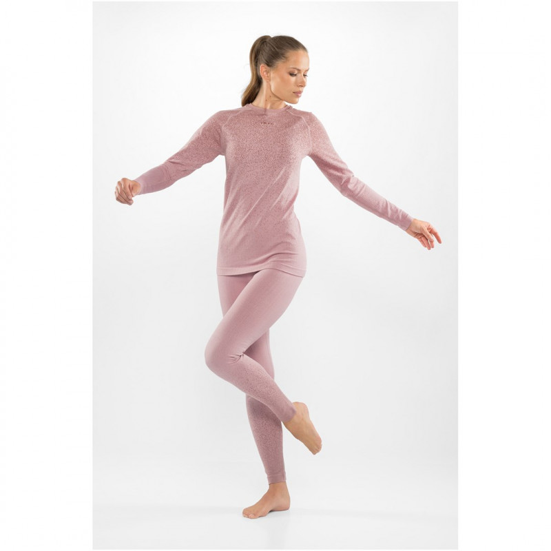 Viking Altis Lady Set damski zestaw bielizny termoaktywnej merino, różowy, L