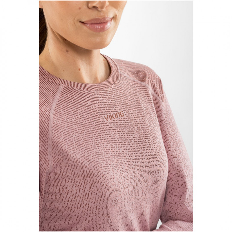 Viking Altis Lady Set damski zestaw bielizny termoaktywnej merino, różowy, L