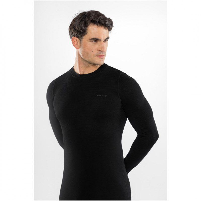 Viking Meriboo Man Set zestaw bielizny termoaktywnej męskiej z merino, czarny, M