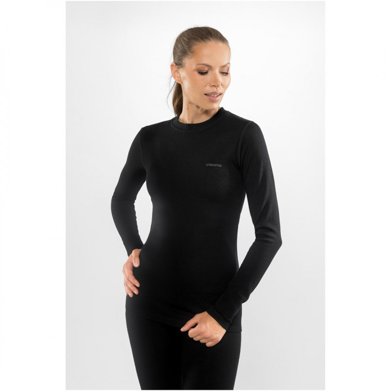 Viking Meriboo Lady Set Merino zestaw bielizny termoaktywnej damskiej, czarny, L