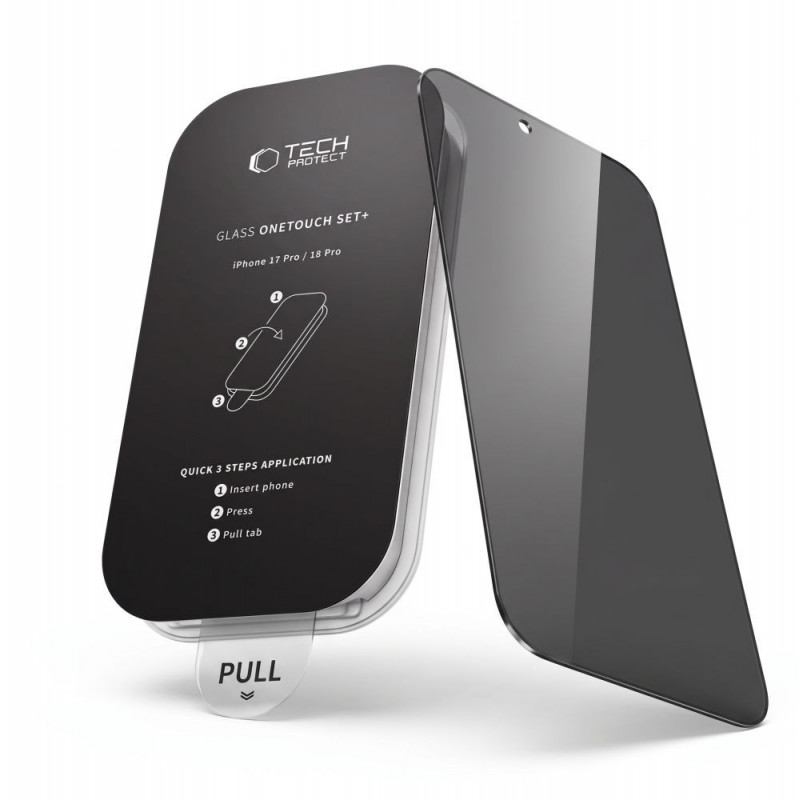 Tech-Protect OneTouch Set Spy+ Zestaw Szkła Hartowanego Prywatność dla Apple iPhone 18 Pro Max (2 szt.)
