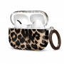 Tech-Protect Lamano etui na Apple AirPods Pro 3 z karabińczykiem, Exotic Touch (czarny i brązowy)