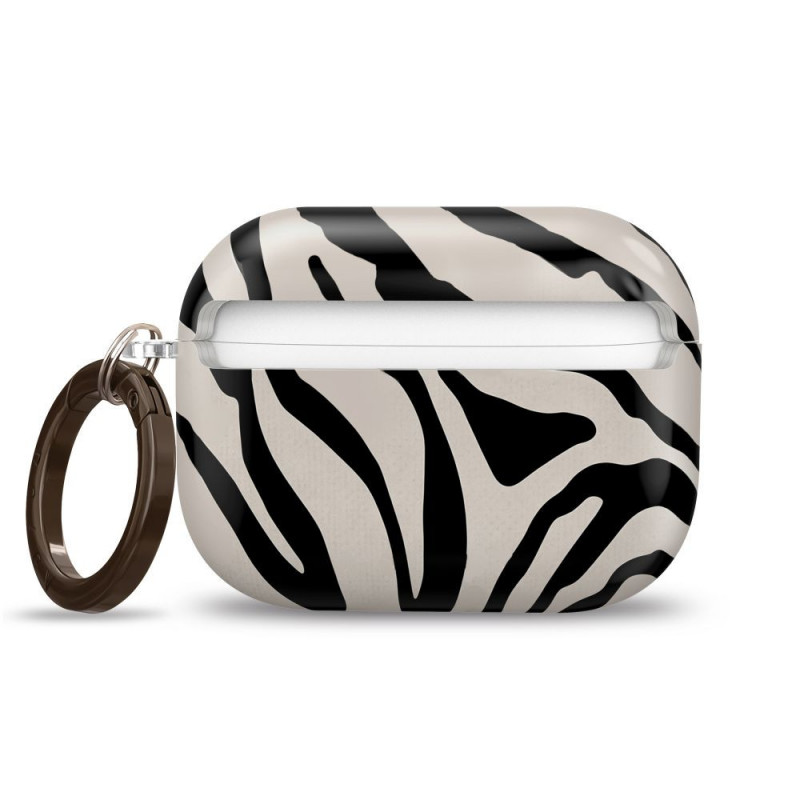 Tech-Protect Lamano etui na Apple AirPods Pro 3 z karabińczykiem, Nature Muse (czarny i beżowy)